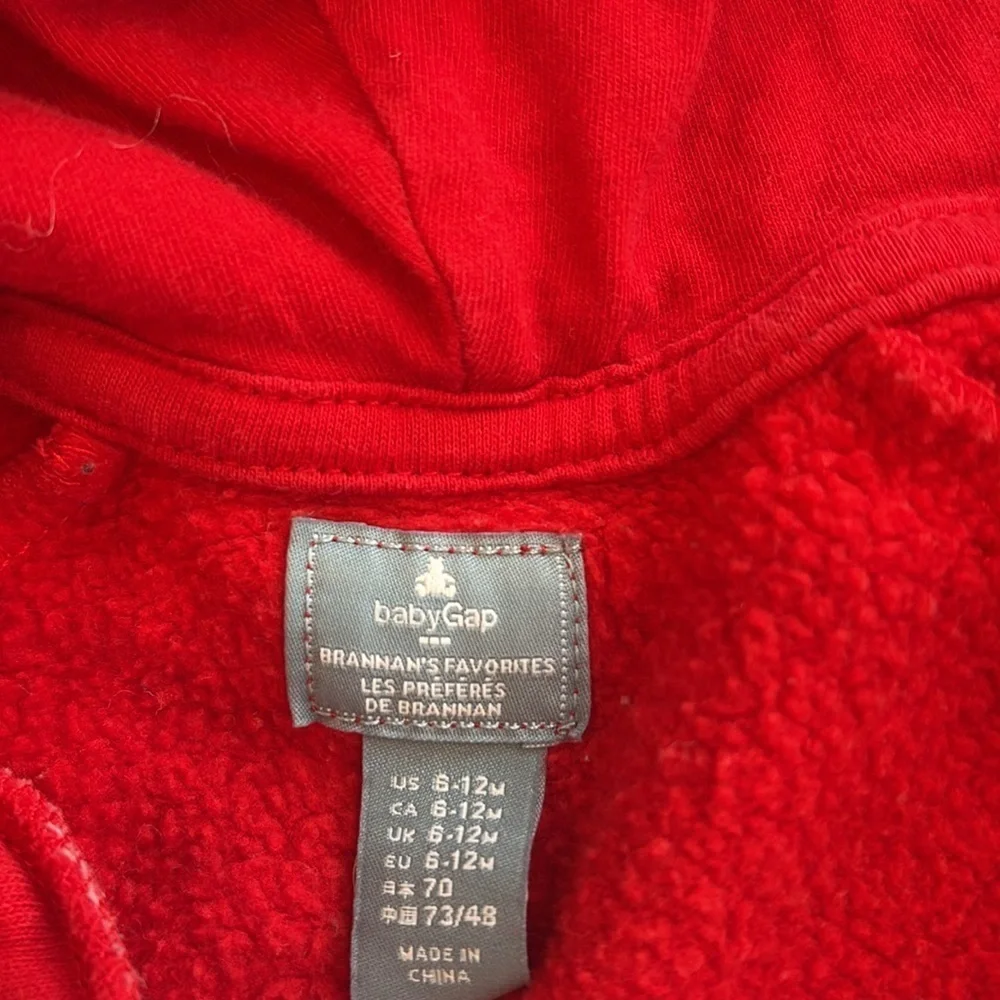 Red Gap logo hooded one-piece 6-12 month